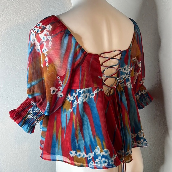 NWT Walter Baker Drea Top, Rio Palm size M - Picture 9 of 11